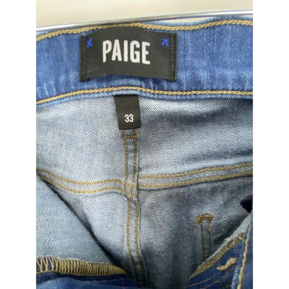 Paige Womens Lennox Blue Medium Wash Stretch Jeans Size 30X31 (1051) - Picture 13 of 15